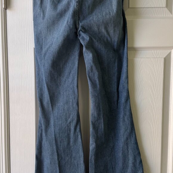 NWOT Free People Jayde Sunburst Blue Flares, Size 27 - Picture 4 of 8